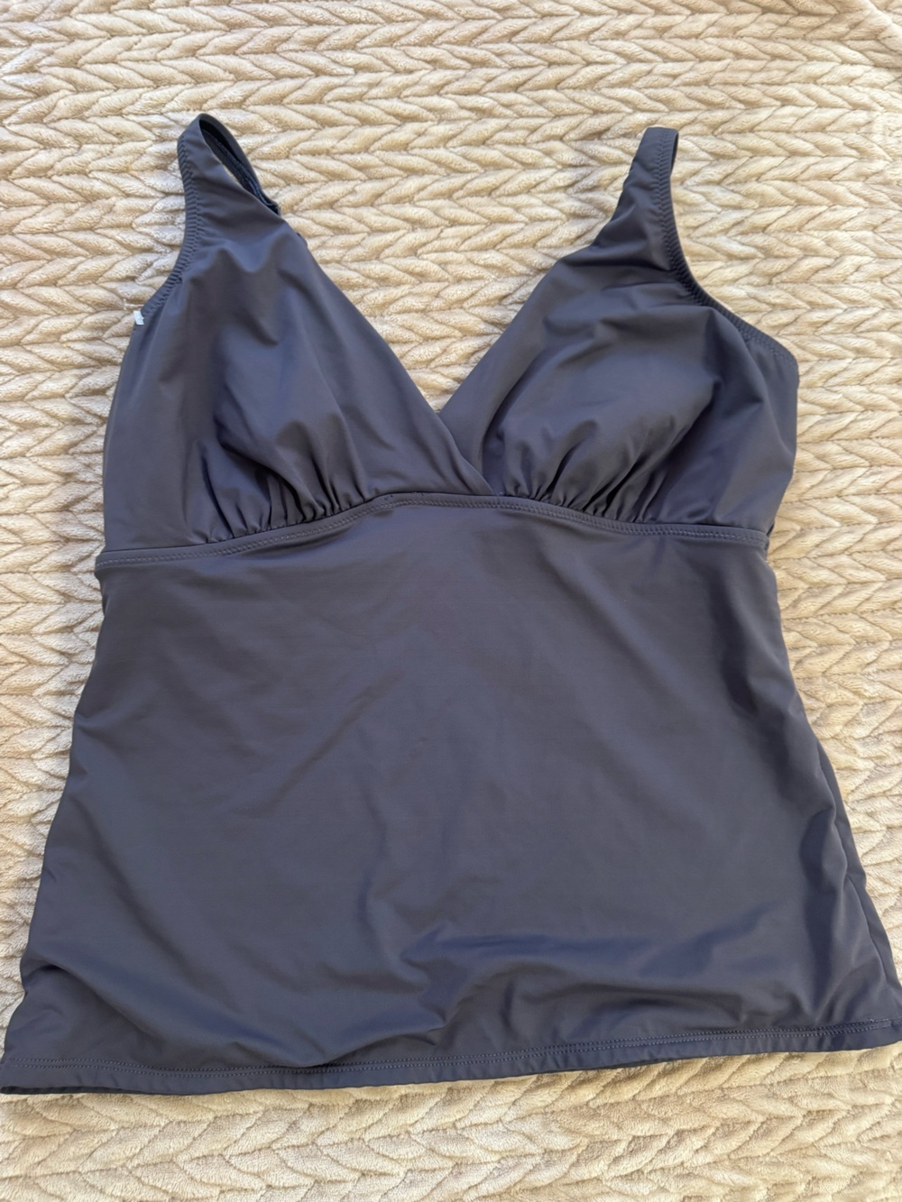 Garnet Hill Charcoal One-Piece Swim